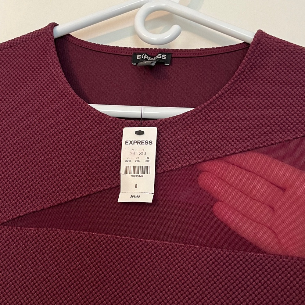 NWT!  Express Burgundy Mini Dress size 8
